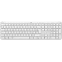 Logitech Signature cienki K950 - Klawiatura - 100% - pełnowymiarowa - Bezprzewodowa - Bluetooth 5.1 LE - AZERTY - Francuski - Złamana biel (920-012454)