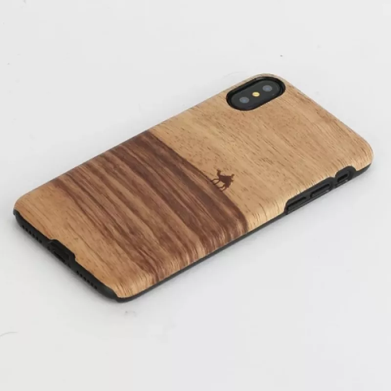 Etui na telefon MAN&WOOD do iPhone X/XS — terra Czarny, ochronna osłona tyłu