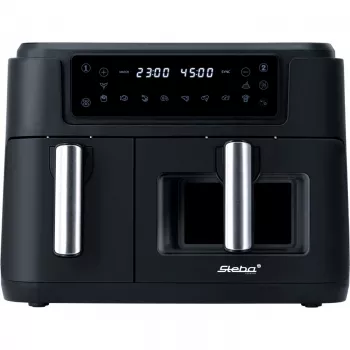 Podwójny frytkownicę powietrzną HF 9500 DUO (czarny, 2.400 Watt, 2 kosze 6 L + 3,5 L)