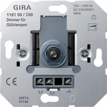 GIRA Dimmer 118100 Wkładka przyciskowa/przełączna Gl 100-1000 (118100)