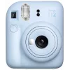 Aparat natychmiastowy Fujifilm Instax Mini 12 niebieski — wydruki 86 x 54 mm, ogniskowa 60 mm, migawka elektroniczna