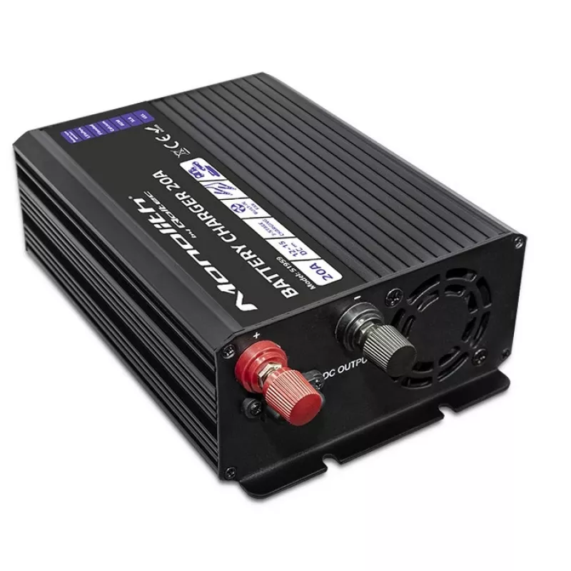 Ładowarka QOLTEC Monolith 20A 12V do akumulatorów LiFePO4, AGM, GEL, SLA