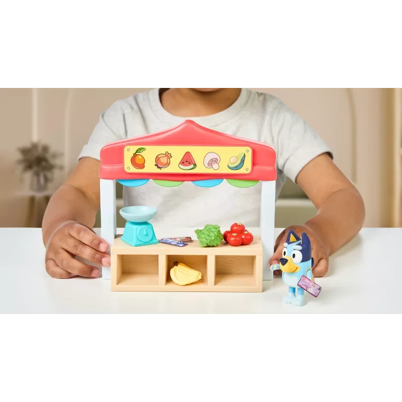 Zestaw figurek zabawkowych TMTOYS Mini Bluey Sklep spożywczy BLU17555 – zestaw miniaturowych figurek do zabawy