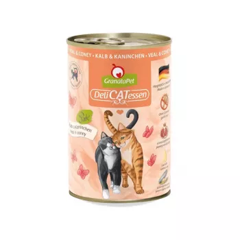 GRANATAPET DeliCATessen Veal and coney - mokra karma dla kotów - 400g