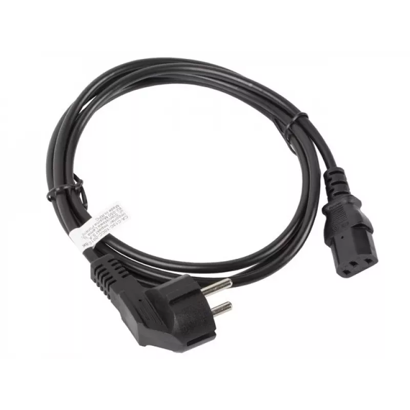 Lanberg CA-C13C-10CC-0018-BK Przewód zasilający czarny 1,8 m złączka C13 CEE7/7 (CA-C13C-10CC-0018-BK)