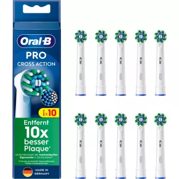 Końcówki wymienne do szczoteczki Oral-B CrossAction, 10 szt., białe