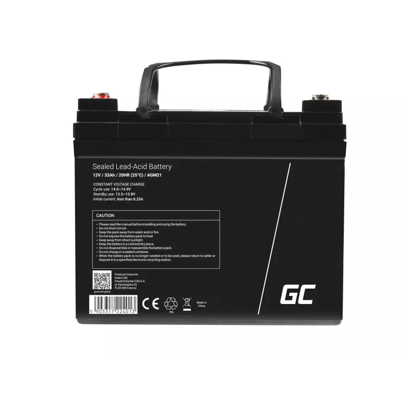 Green Cell AGM21 Bateria UPS Kwasowo-ołowiowa (VRLA) 12 V 33 Ah