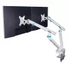 Uchwyt do monitora DIGITUS Dual design na 2 ekrany 35 cali, zacisk, 2×10 kg, VESA 75–100, pochylenie -45–90°