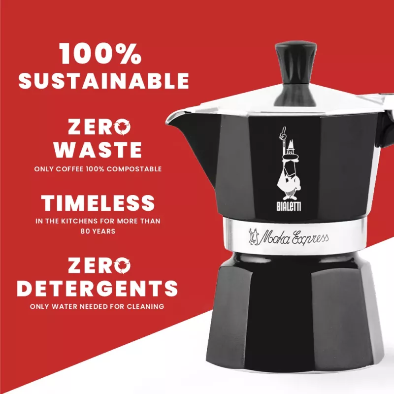 Bialetti Moka Express Moka pot Czarny
