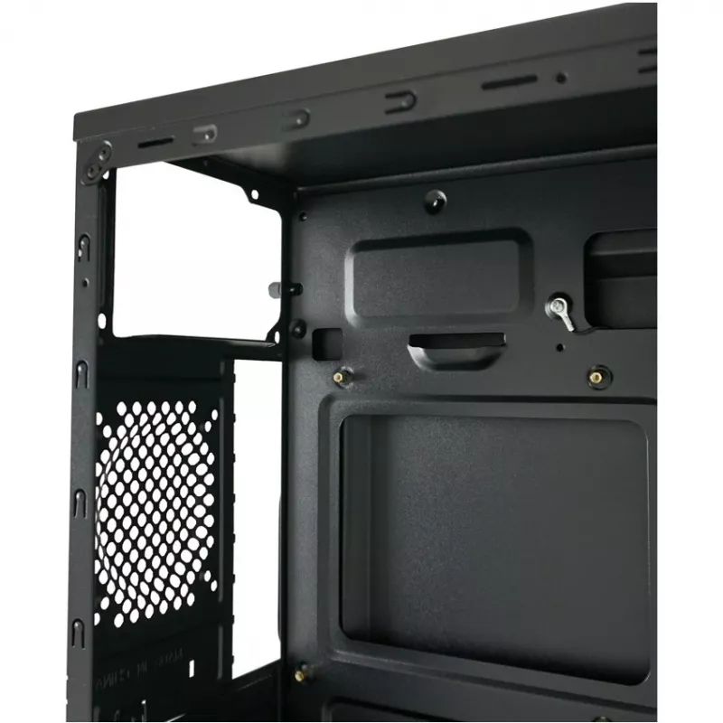 LC Power Classic 7040B - MDT - ATX - bez zasilacza - Czarny, szczotkowane aluminium / Czarny - USB/Audio