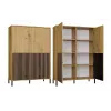 KAMARO 4DK cienki/GŁ dąb ARTISAN DISPLAY CABINET