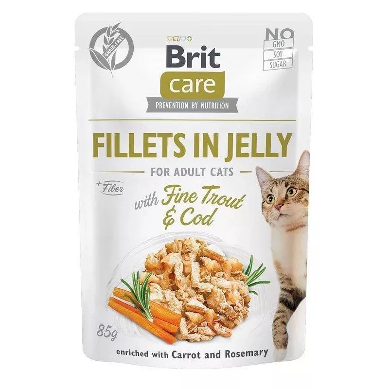 Wet cat food pouches Brit Care FJ Flavour Box in Jelly 12 x 85 g