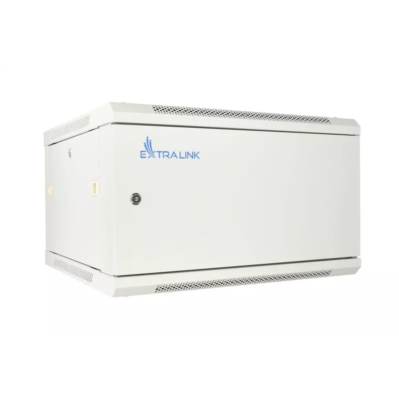 Extralink Szafa rackowa 6U 600x450 ASP szara do montażu na ścianie, metalowe drzwi