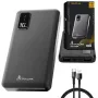 Powerbank Extralink EPB-098B 10000 mAh, LiPo, 2× USB-A + 1× USB-C, czarny