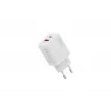 Ładowarka sieciowa USB DIGITUS 20W, 1x USB-C, 1x USB-A, wejście 100–240V, biała