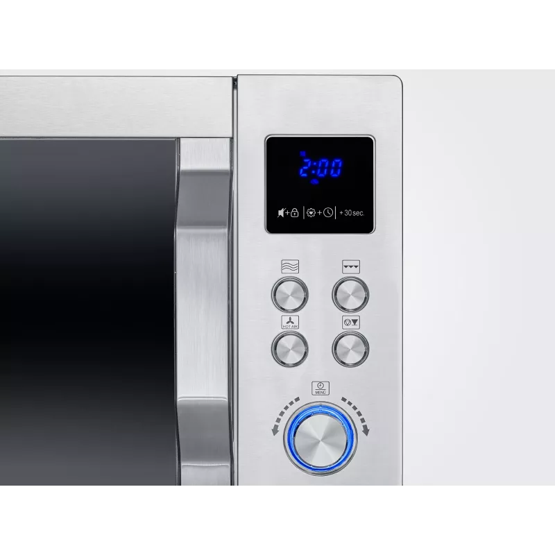 Kuchenka mikrofalowa kombinowana SEVERIN MW 7918, do zabudowy wolnostojącej, 25 l, 900 W, wyświetlacz LED, srebrna
