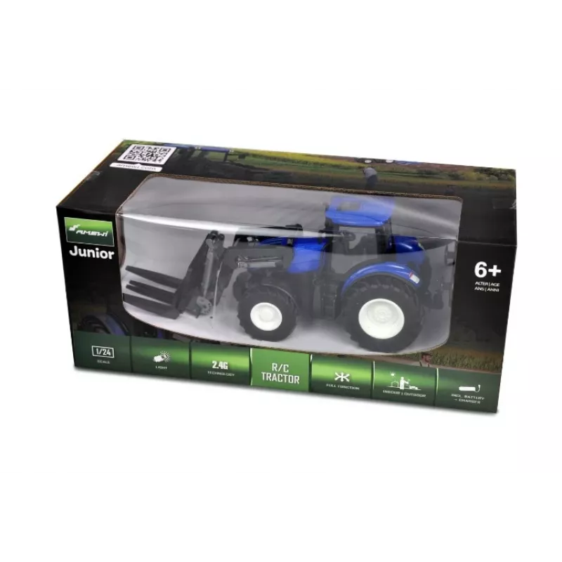 Traktor Amewi Traktor zabawkowy z widłami do palet Silnik elektryczny 1:24