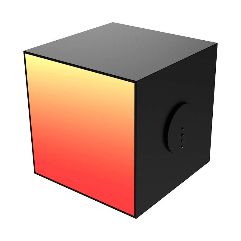 Inteligentna lampa stołowa Yeelight Cube Czarna — Wi‑Fi/Bluetooth, Wielokolorowa, 75×75×75 mm, 100–240V