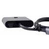 Stacja dokująca Unitek D1078A — hub USB-C, 2x wejście USB-C, 1x wyjście USB-C, 100 W PD, obsługa 4K, maks. 3480×2160, szary