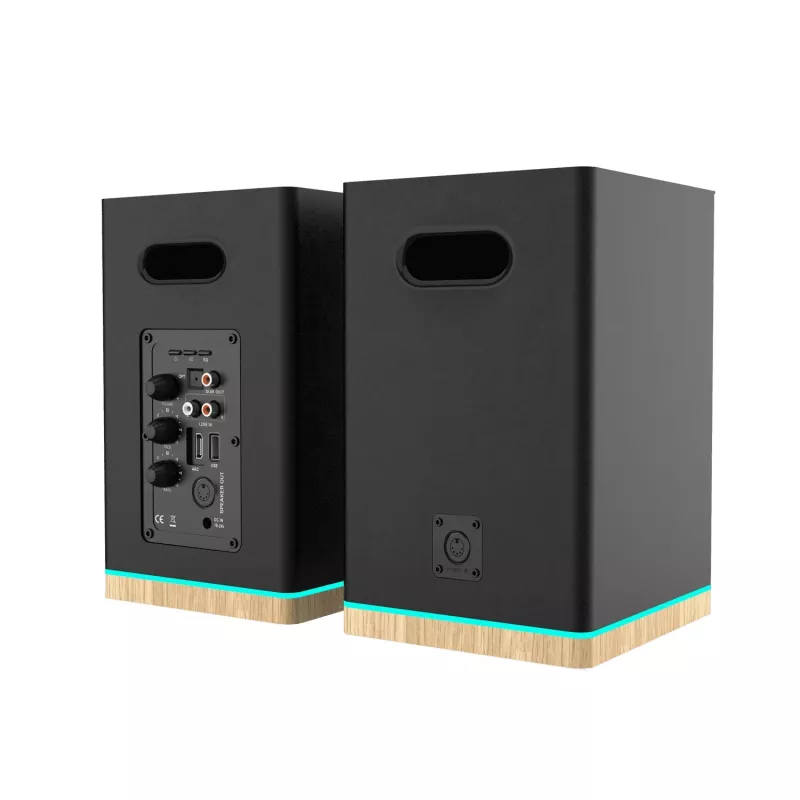 Głośniki półkowe Teac BS-60BK LED czarny — Bluetooth, 2×90 W, RCA, USB, optyczne, bass-reflex, pilot