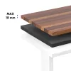 Biurko elektryczne z regulacją wysokości ergo office ER-400 W — maks. wysokość 1160 mm, maks. obciążenie 80 kg