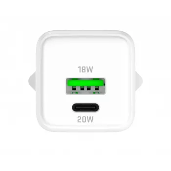 Ładowarka sieciowa USB C/A YENKEE YAC G38 20W 3A Power Delivery (USB‑C i USB‑A)
