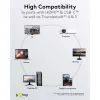Pleciony kabel adaptera USB, wtyk USB-C > wtyk HDMI, 4K / 60 Hz (czarny/srebrny, 2 metry)