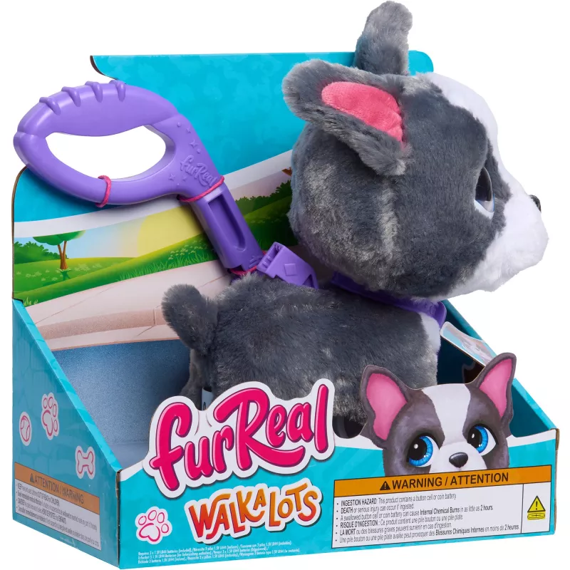 furReal Walk-a-Lots Buldog francuski, figurka do zabawy