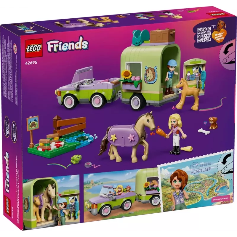 LEGO FRIENDS 42695 Przyczepa dla konia i źrebaka