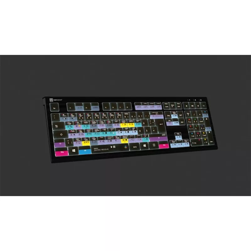 Logickeyboard ASTRA 2 klawiatura USB QWERTZ angielska czarna pełnowymiarowa 108 klawiszy