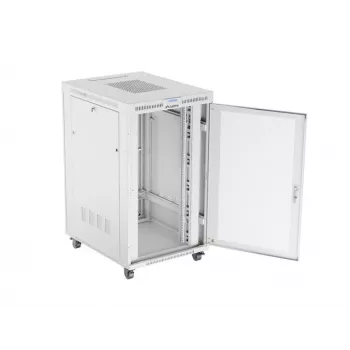 SZAFKA RACK WOLNOSTOJĄCA 19 inch 27U 800X1000 SZARA PERFOROWANE DRZWI LCD LANBERG (PAKOWANIE PŁASKIE)