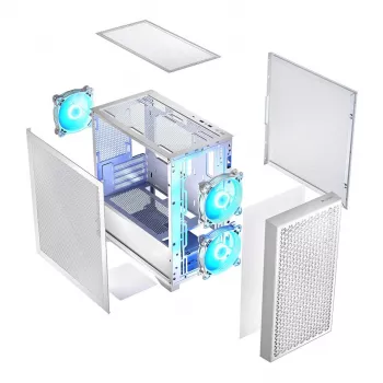 Obudowa PC Logic DART PRO ARGB MINI USB-C Biała