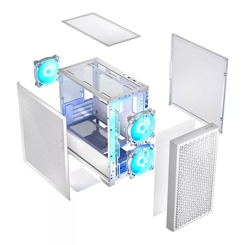 Obudowa PC Logic DART PRO ARGB MINI USB-C Biała