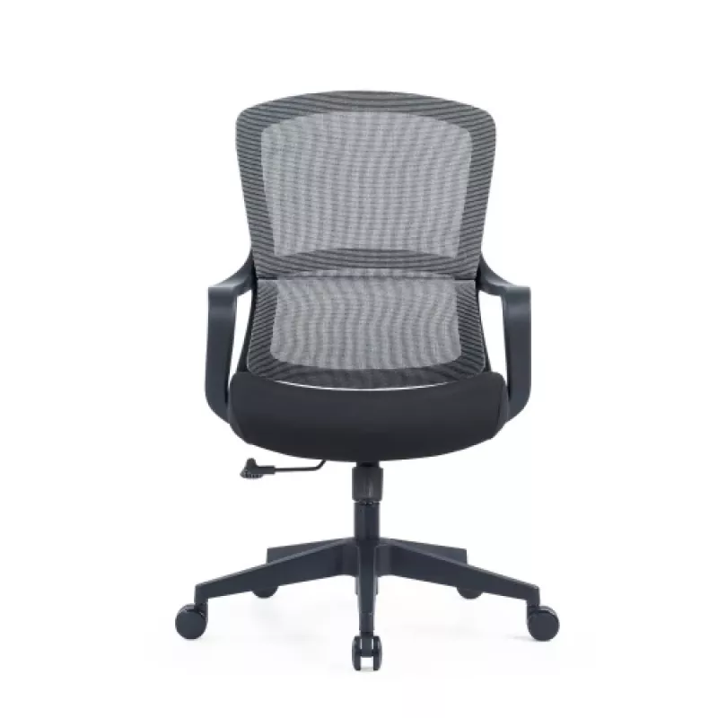 Krzesło biurowe ergonomiczne Up Up Darwin, czarne, czarny materiał + szara siatka