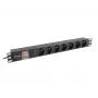 LANBERG PDU ROZDZIELNICA DO SZAFY RACK (1U, 16A, 7X 230V, 2M)