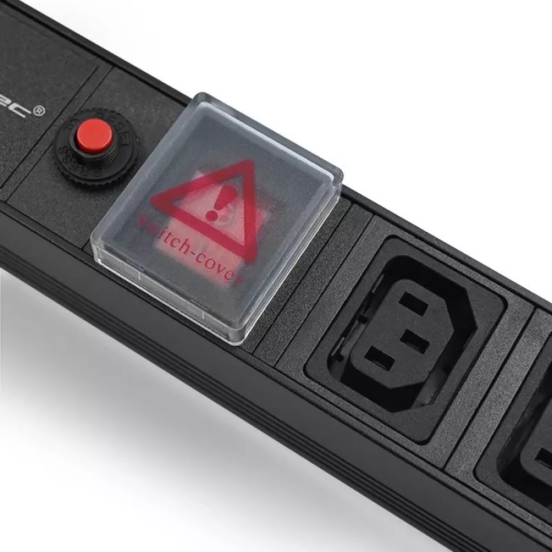 Qoltec 53998 Listwa zasilająca do RACK 19 | 1U | 10A | PDU | 8xIEC C13 | 2m