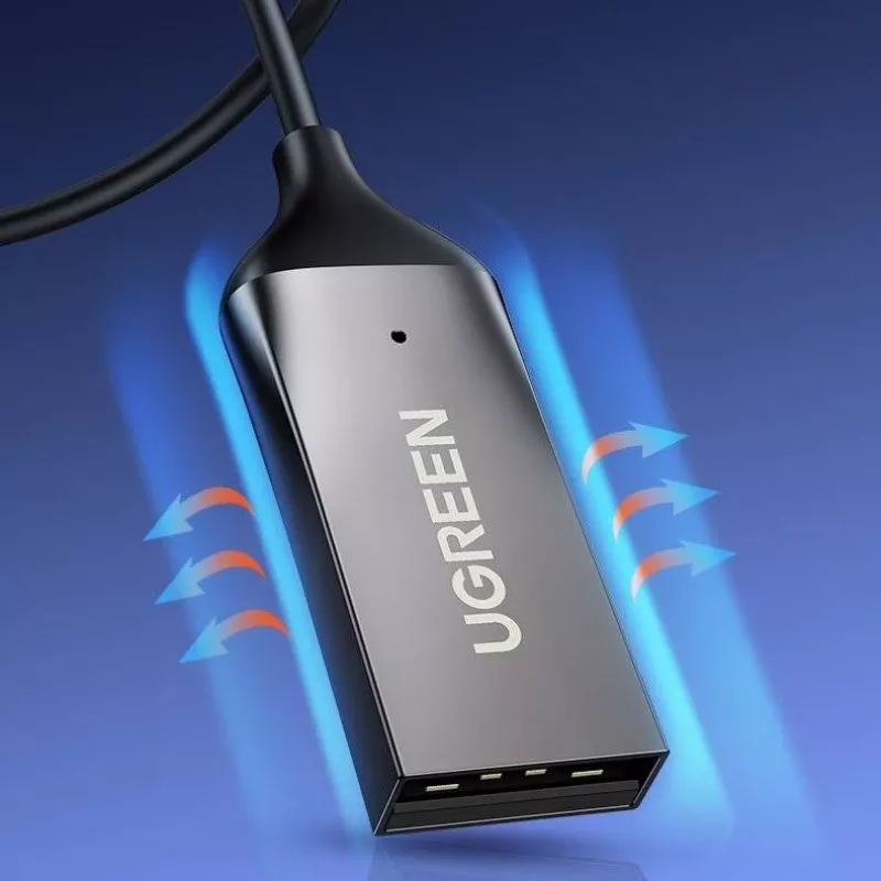 Odbiornik audio UGREEN CM309 Bluetooth 5.0 USB z gniazdem AUX 3,5 mm, czarny, 20–20000 Hz