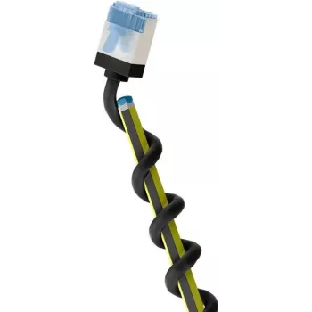 Goobay Ultra-Flexible CAT 6A kabel krosowy cienki U/FTP Czarny - extra-short plug (74323)