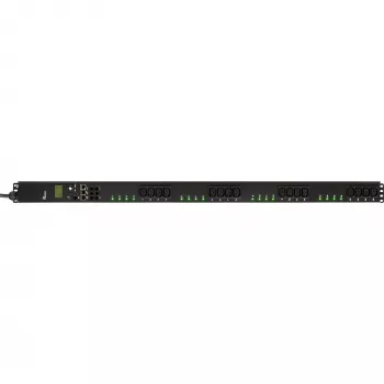 Inter-Tech SA-1632WN PDU (zasilacz dystrybucyjny) 16x gniazd C13, zarządzany/monitorowany, 100–240V, 32A, TCP/IP, SNMP, czarny