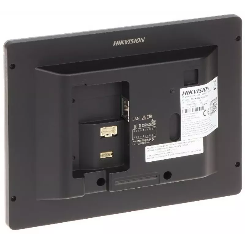 Wideodomofon Hikvision DS-KH8350-TE1 7-calowy dotykowy ekran IPS, PoE, SIP, slot MicroSD, 1024×600, obudowa aluminiowa, Czarny