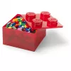 LEGO Klock 4 Czerwony Przezroczysty – przezroczysty czerwony klocek budowlany 4x2
