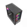 Obudowa PC GEMBIRD Fornax 4300 Midi Tower ATX, szkło hartowane, 2x3.5 cala wnęki, 3x2.5 cala wnęki, obsługa wentylatorów ARGB, USB 3.2 Gen1