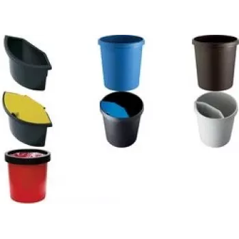 Helit H6105818 Kosz na śmieci okrągły plastikowy żółty (H61058-18)