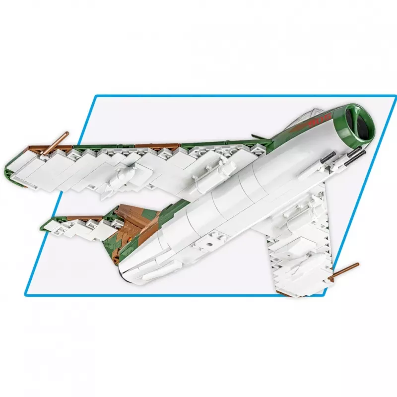 Klocki konstrukcyjne Cobi Lim-5 MiG-17F Siły Powietrzne NRD model 5825, zestaw do budowania