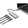 DeLOCK 64261 USB 3.2 Gen 1 Type-C Hub 10000 Mbit/s Czarny Szary