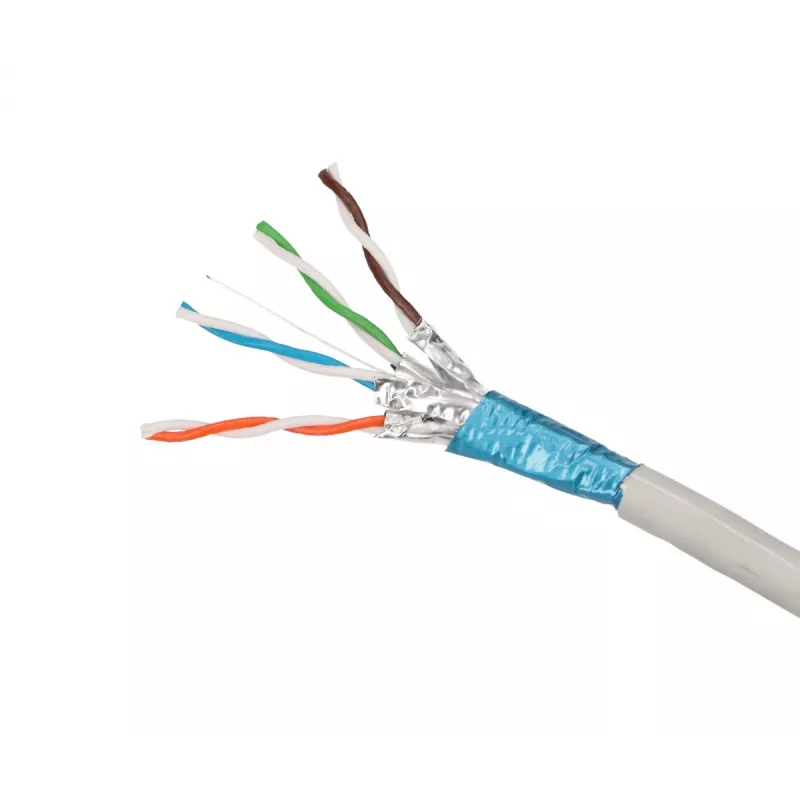 Kabel sieciowy Extralink Skrętka CAT6A FTP (F/FTP) V2 Wewnętrzny 500M Szary