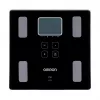 Elektroniczna waga osobista Omron VIVA — kwadratowa, czarna, maks. 150 kg, dokładność 100 g, tkanka tłuszczowa/BMI/BMR, pamięć dla 30 użytkowników