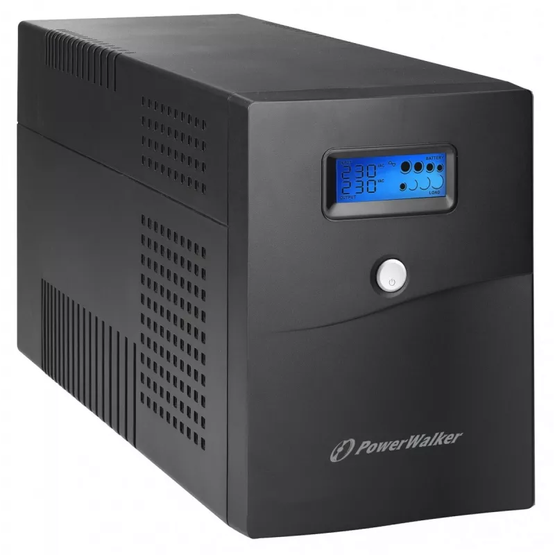 Zasilacz awaryjny UPS PowerWalker VI 3000 SCL FR 3 kVA / 1,8 kW, Line-Interactive, 4x gniazda typu E, akumulator 18 Ah (2×12 V)