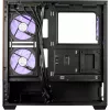 Cooler Master Elite 690 Obudowa PC, Midi-Tower, ATX, szkło hartowane - 4x wentylator ARGB, drewno, czarny
