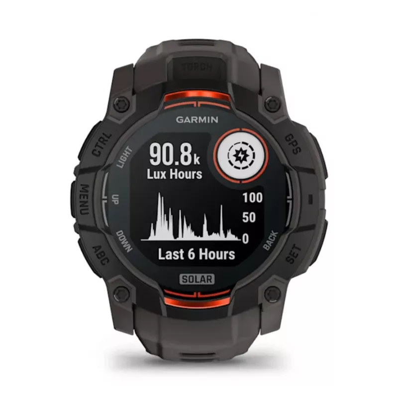 Garmin Instinct 3 Solar GPS Smartwatch 1,3-calowy MIP 176x176 dotykowy czarny